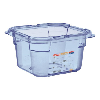 Araven ABS Food Storage Container Blue GN 1/6 100mm - Click to Enlarge