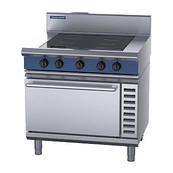 Blue Seal 900mm Induction Oven Range 4 x Full Area 5kW UKIN54F - Click to Enlarge