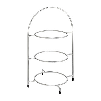 Utopia Chrome Three Tier Cake Stand 240mm - Click to Enlarge