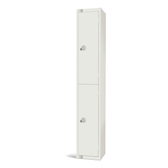 Elite Double Door 450mm Deep Lockers White - Click to Enlarge