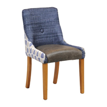 Bath Dining Chair Soft Oak with Alfresco Marine Outer Back Saddle Ash Seat - Click to Enlarge