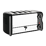 Rowlett Esprit 4 Slot Toaster Jet Black w/2x Additional Elements & Sandwich Cage