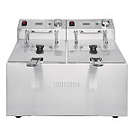 Buffalo Twin Tank Twin Basket 2x5Ltr Countertop Fryer with Timers 2x2.8kW