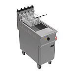 Falcon F900 Twin Basket Fryer with Fryer Angel on Castors