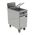 Falcon Dominator Plus Twin Basket Gas Fryer & Fryer Angel on Castors