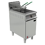 Falcon Dominator Plus Twin Basket Gas Fryer with Filtration & Fryer Angel