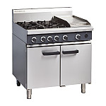 Blue Seal Cobra Gas Range 4 Burner Static Oven with Griddle CR9C