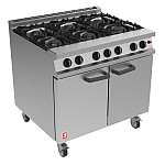 Falcon 6 Burner Dominator Plus Gas Oven Range G3101 with Castors