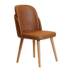 Koldal Dining Chair Buffalo Tan with Light Wood Legs